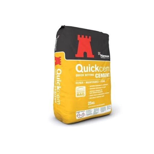 Picture of Castle Cement Quickcem Grey Fast Setting Cement 25kg Bag Bag