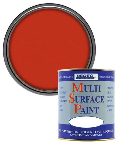 Picture of Bedec Red Cossack Multi-Surface Paint 250ml Gloss Finish