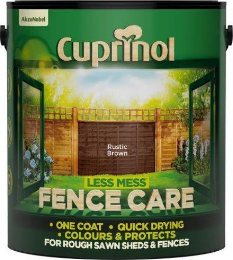 Picture of Cuprinol Less Mess Fence Care Rustic Brown Shed & Fence Paint 6L