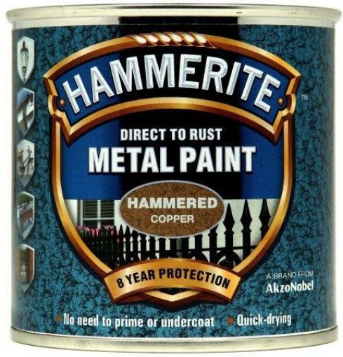 Picture of Hammerite Hammered Copper Metal Paint 250ml Direct To Rust