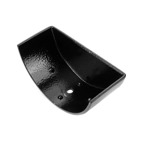 Picture of Alumasc Cast Aluminium Black Ogee Guttering 125mm External Stop End Right Hand