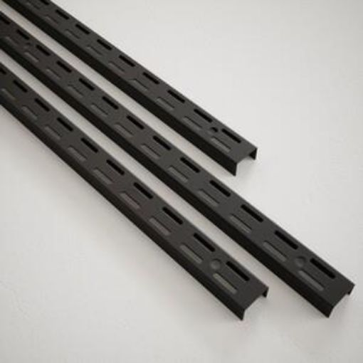 Picture of Rothley Black Twin Slot Shelving Upright 1200mm