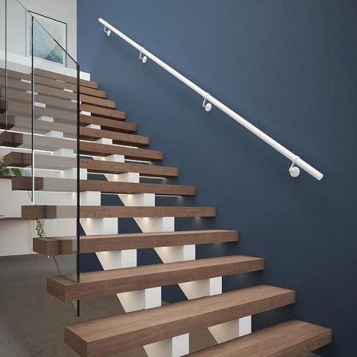 Picture of Rothley Matt White Handrail Kit 3x1.2m (3.6m) Stair Handrail