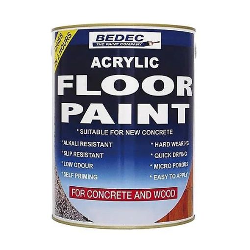 Picture of Bedec Acrylic Base Clear Concrete Garage Floor Paint 2.5L