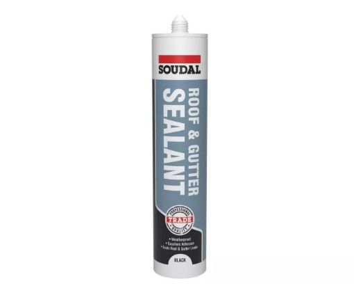 Picture of Soudal Roof & Gutter Sealant Black 290ml