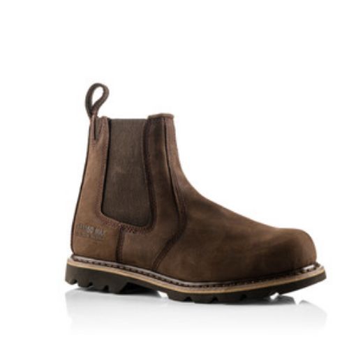 Picture of Buckbootz Hard As Nails Brown Safety Dealer Boots Size 9