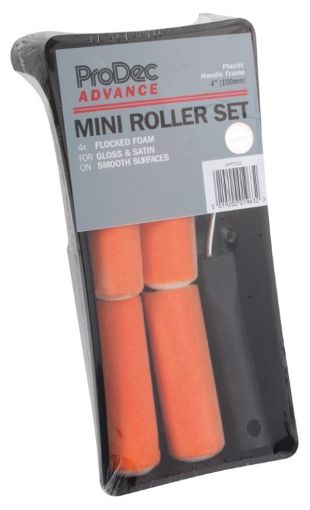 Picture of ProDec 4" Flock Mini Paint Roller Kit with Frame & Tray