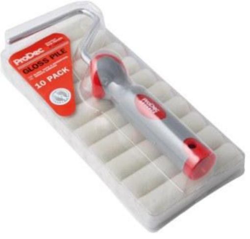 Picture of ProDec 4" Gloss Pile Mini Roller & Frame Set 10 Pack
