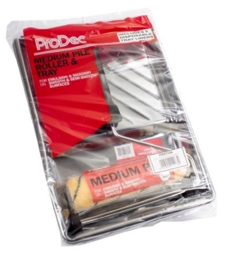 Picture of ProDec 9" Paint Roller, Frame & Tray Kit with 5 Liners 8 Piece