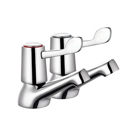 Picture of Deva Vitality Lever Bath Taps Chrome Pair